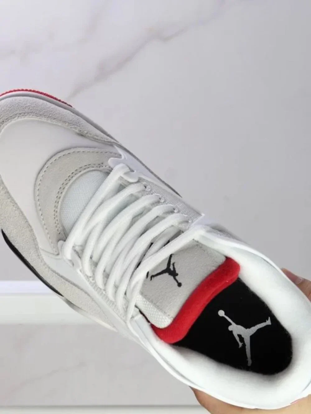 Men's Air Jordan 4 RM Shoes - White Fire Red FQ7939-102